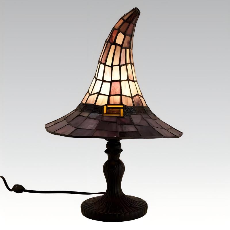 🧙‍♀Enchanting Ambiance Stained Glass Witch Lamp