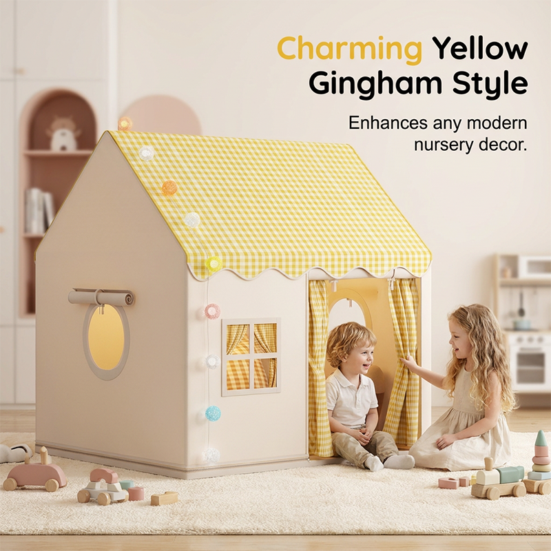 🏰 50% OFF NOW! ✨ Dream Play Tent for Kids – Fairy lights, roomy & gingham style – Perfect for imaginative indoor & outdoor play 🌟