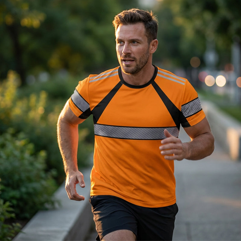 🔥Exclusive 50% OFF | Men's 3-Pack Cooling Activewear Shirts | Breathable Moisture-Wicking Gym Tops | Dynamic Contrast Short Sleeve T-Shirts for Running & Training