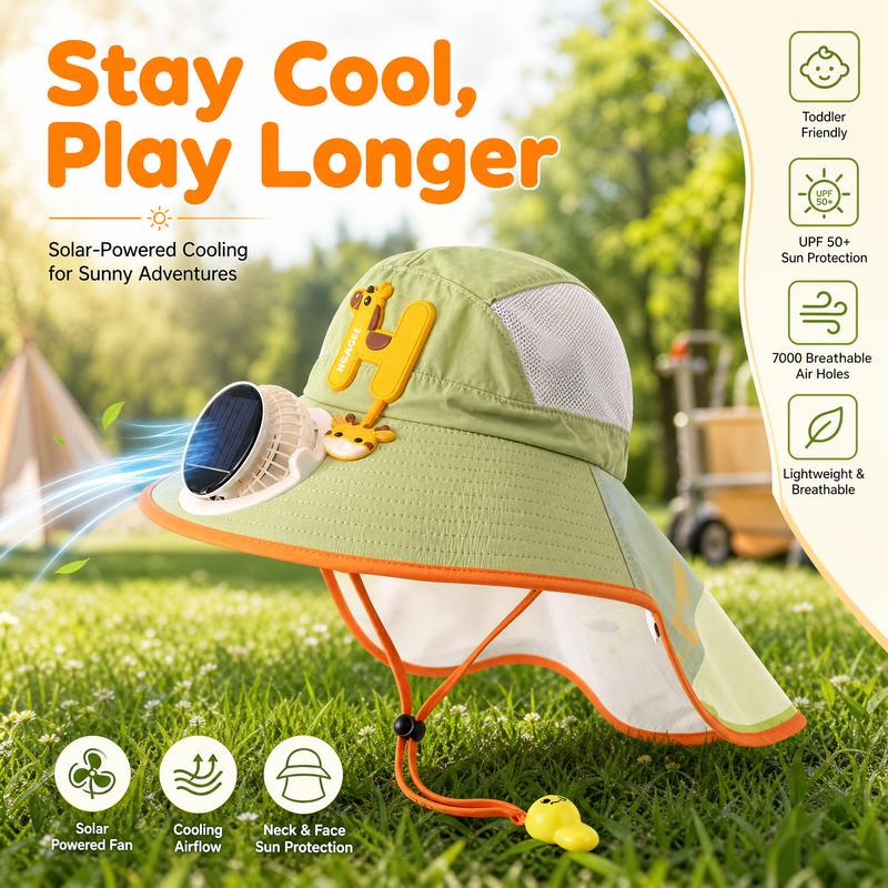 ❄️🌬️50% OFF !!!🌊Sun Protection Flap Hat with Built in Cooling Fan