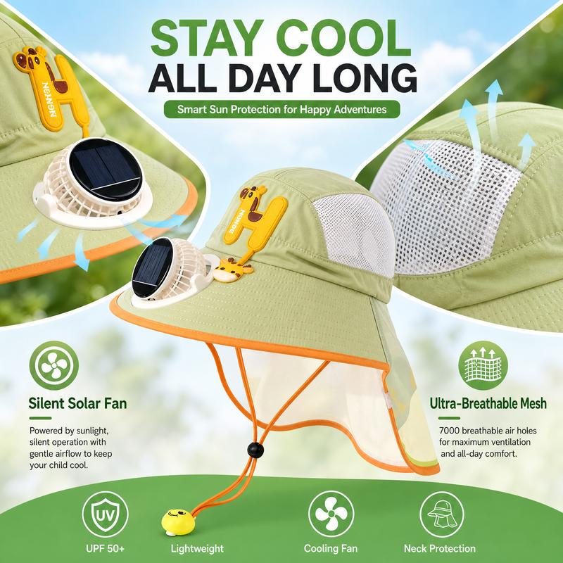 ❄️🌬️50% OFF !!!🌊Sun Protection Flap Hat with Built in Cooling Fan