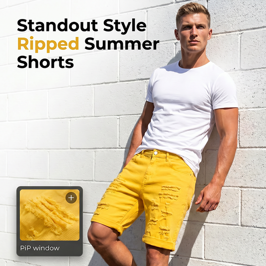 🎁2026 New Arrivals 50% OFF💥Men's Casual Summer Ripped Shorts