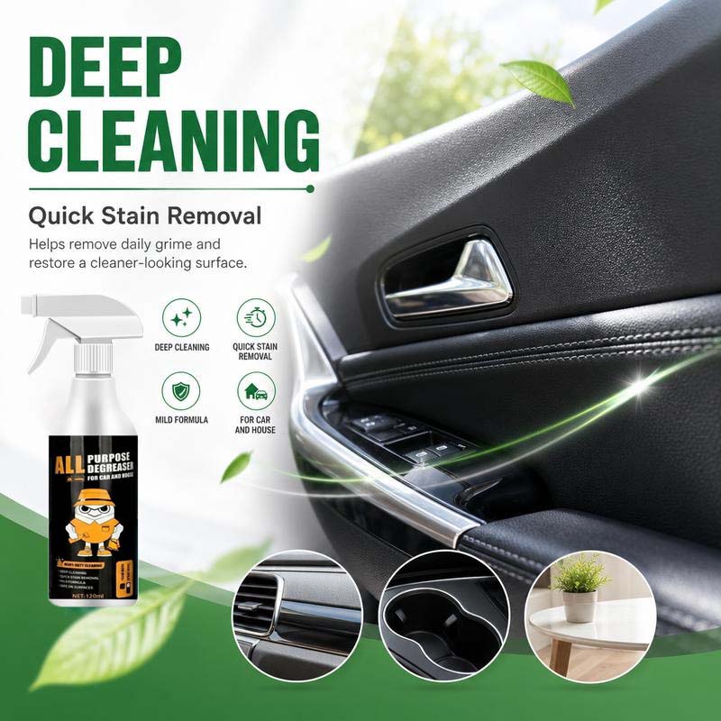 🧴 50% OFF NOW! 🧼 Heavy-Duty Interior Cleaner & Degreaser – Cuts through grease & grime – Safe for cars, kitchens & workshops – streak-free formula ✨🚗
