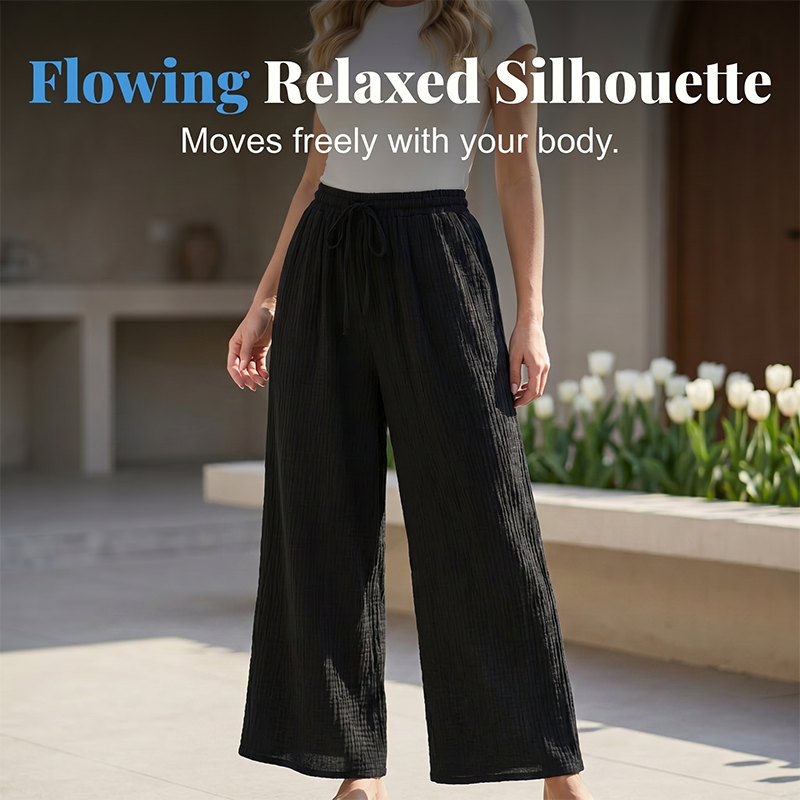 Women’s Elastic Waist Cotton Loungewear Pants