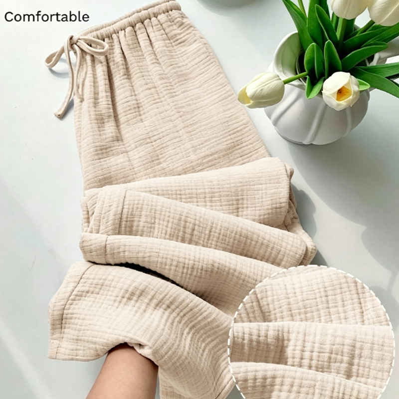 Women’s Elastic Waist Cotton Loungewear Pants