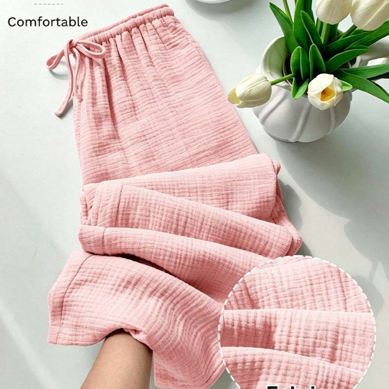 Women’s Elastic Waist Cotton Loungewear Pants