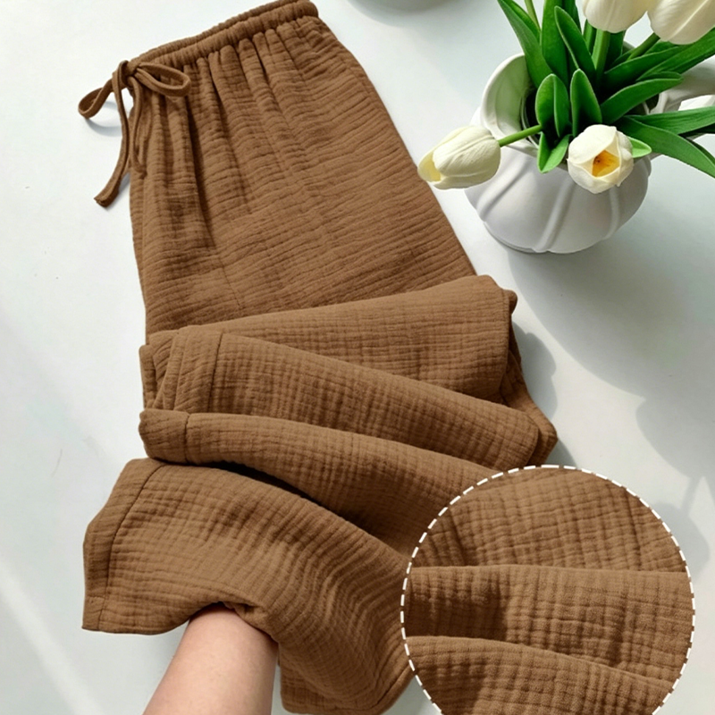 Women’s Elastic Waist Cotton Loungewear Pants