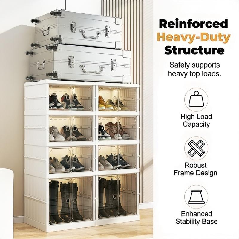 👟Foldable Installation-Free Shoe Cabinet with Clear Doors