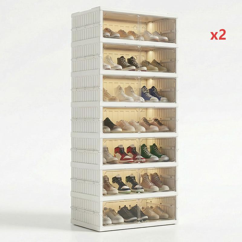 👟Foldable Installation-Free Shoe Cabinet with Clear Doors