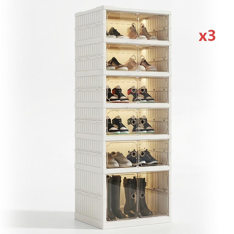 👟Foldable Installation-Free Shoe Cabinet with Clear Doors