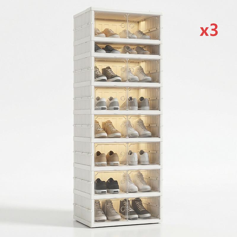 👟Foldable Installation-Free Shoe Cabinet with Clear Doors