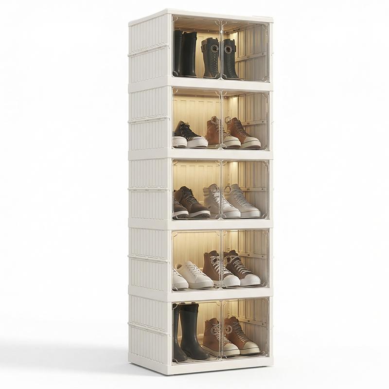 👟Foldable Installation-Free Shoe Cabinet with Clear Doors