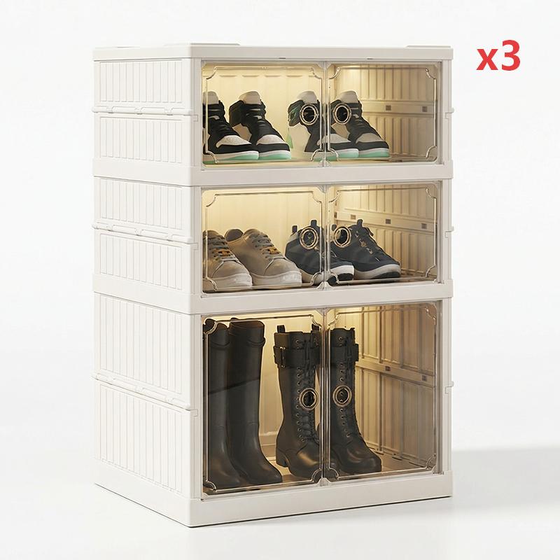 👟Foldable Installation-Free Shoe Cabinet with Clear Doors