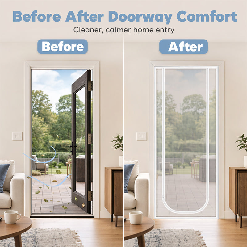 ✨Pet-Friendly Mesh Screen Door