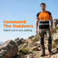 👕Men’s Fluorescent Color Block Athletic Shirt Outdoor Safety Tee
