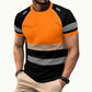 👕Men’s Fluorescent Color Block Athletic Shirt Outdoor Safety Tee