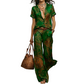 Women’s Casual Short Sleeve Top and Pants Set