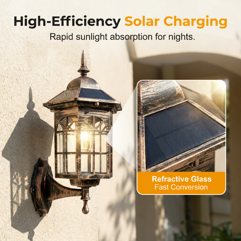 Motion Sensor Solar Wall Light