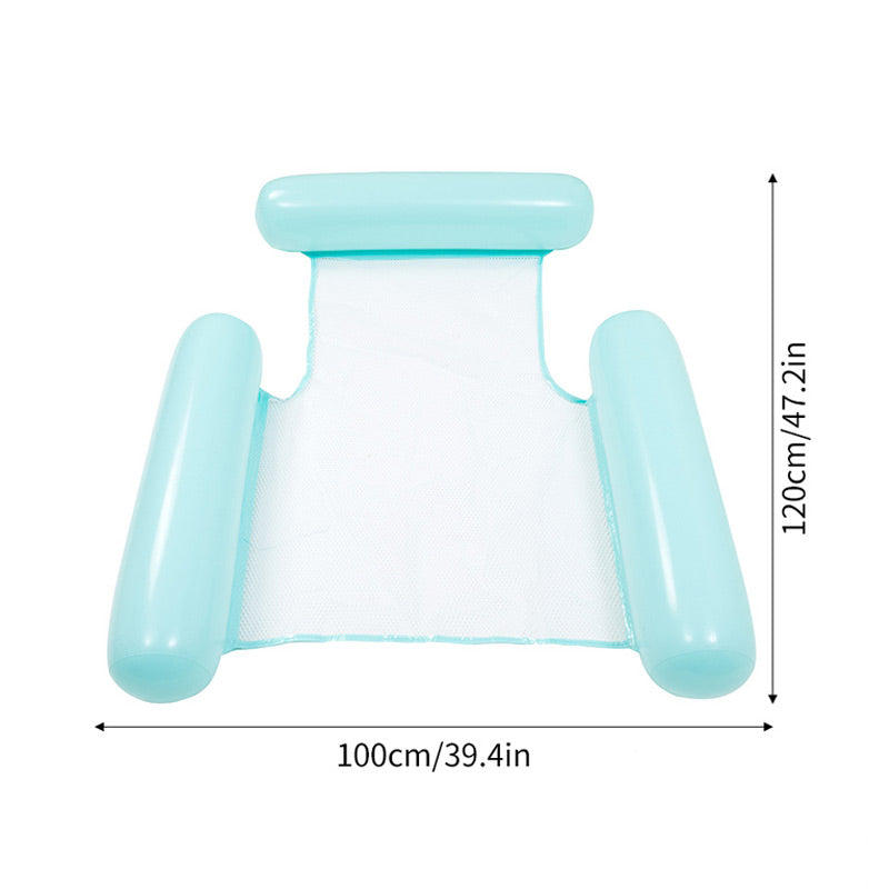 Colorful Striped Inflatable Pool Float with Inflator