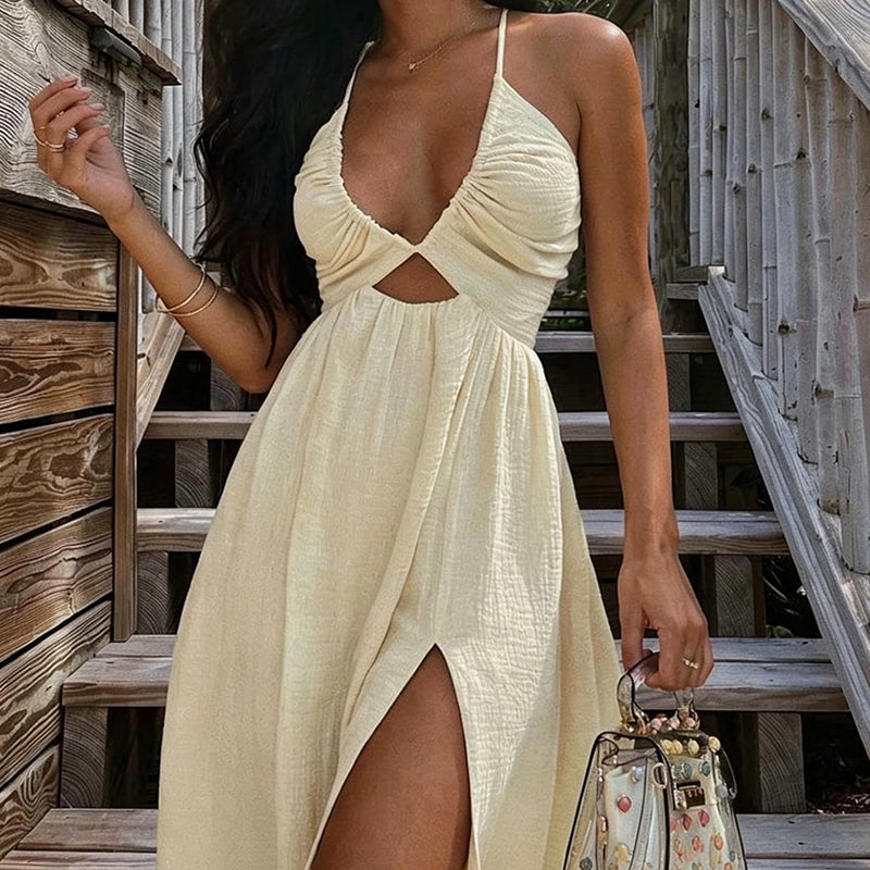 ⏳Limited-time 50% off⏰Women's Summer Sexy V-Neck Maxi Dress👙👗