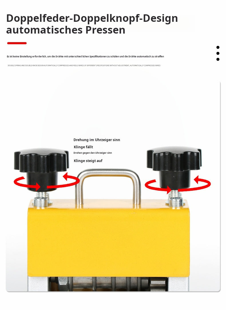 🔧⚡ 50% RABATT! Elektrischer Mehrloch-Abisolierer – Handkurbel- & Elektrobohr-Modus, Doppelfunktion für präzises Abmanteln von Kabeln ✨