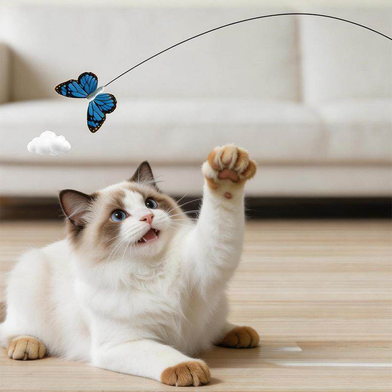 🦋✨ LIMITED-TIME 50% OFF! Electric Suction Cup Cat Teaser — Rotating Butterfly, Auto Play 🐱