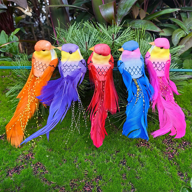 🐦12PCS Artificial Feathered Birds with Clips