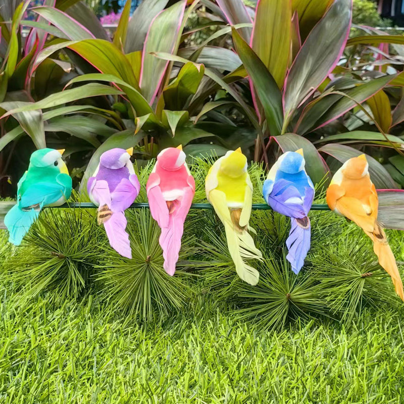 🐦12PCS Artificial Feathered Birds with Clips