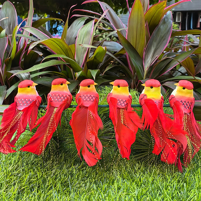 🐦12PCS Artificial Feathered Birds with Clips