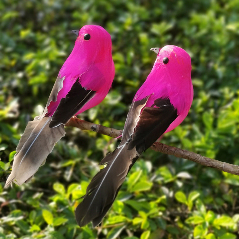 🐦12PCS Artificial Feathered Birds with Clips