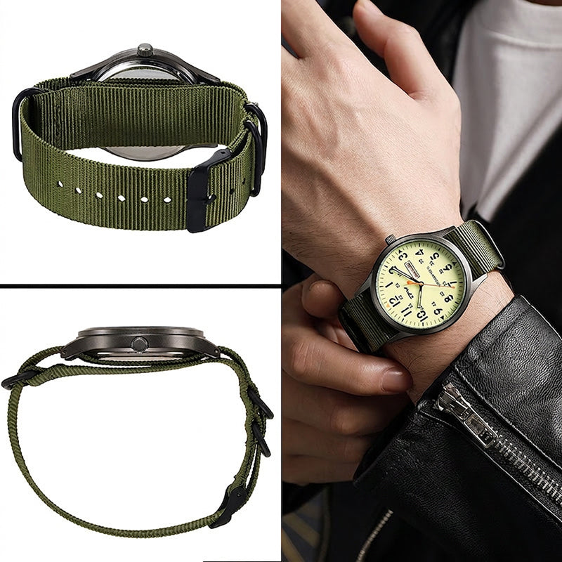 ⌚ LIMITED-TIME 50% OFF! ✨ Men's Quartz Watch with Luminous Display – Dual Glow, 30M Water Resistant, Date Window 🕶️
