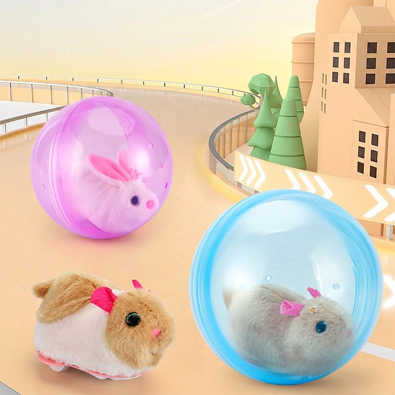 🐹 Electric Plush Hamster Rolling Ball Toy – Crafted from child-safe, soft plush materials with no sharp edges. Built to withstand bumps & tumbles, and easy to wipe clean after messy play 🧼