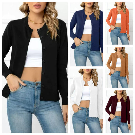 🥳2026 HOT SALE🥳💞50K+ SOLD!✨ 💝  Women's Classic Crew Neck Cardigan