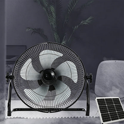 Solar Powered Rechargeable Floor Fan