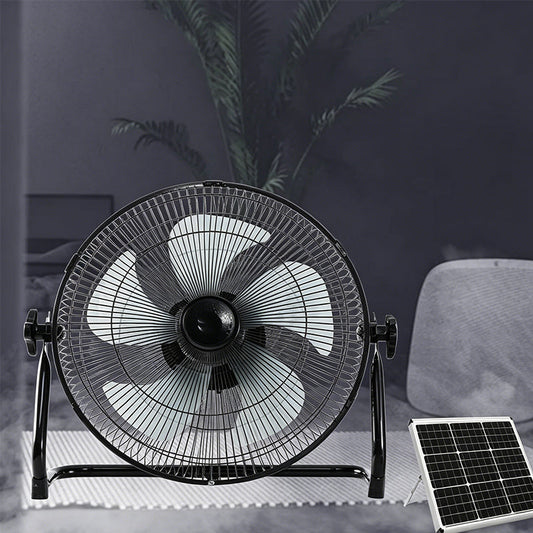 Solar Powered Rechargeable Floor Fan
