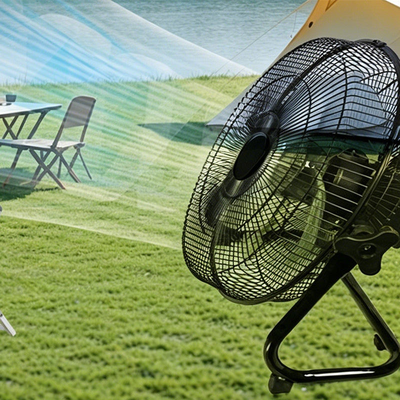 Solar Powered Rechargeable Floor Fan