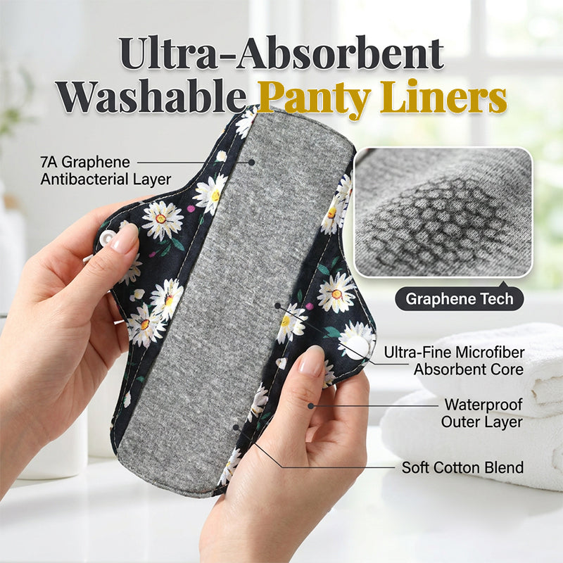 🔥New Hot Sales - Just 💥50% OFF | Reusable Period Pads for Women – Soft Washable Leakproof Panty Liners for Everyday Comfort