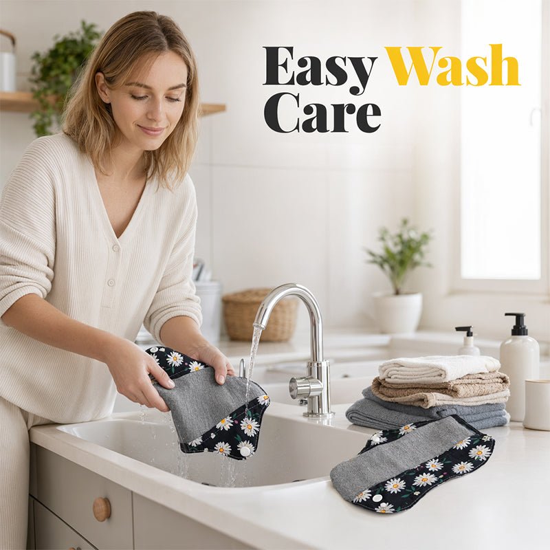 🔥New Hot Sales - Just 💥50% OFF | Reusable Period Pads for Women – Soft Washable Leakproof Panty Liners for Everyday Comfort