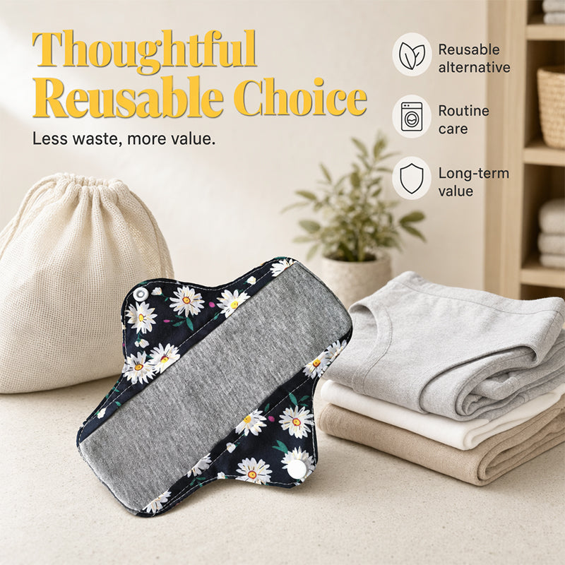 🔥New Hot Sales - Just 💥50% OFF | Reusable Period Pads for Women – Soft Washable Leakproof Panty Liners for Everyday Comfort