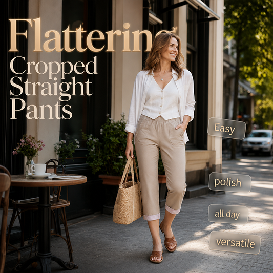🎁New Arrival 52% OFF💥Women Casual Slim Fit Cropped Pants
