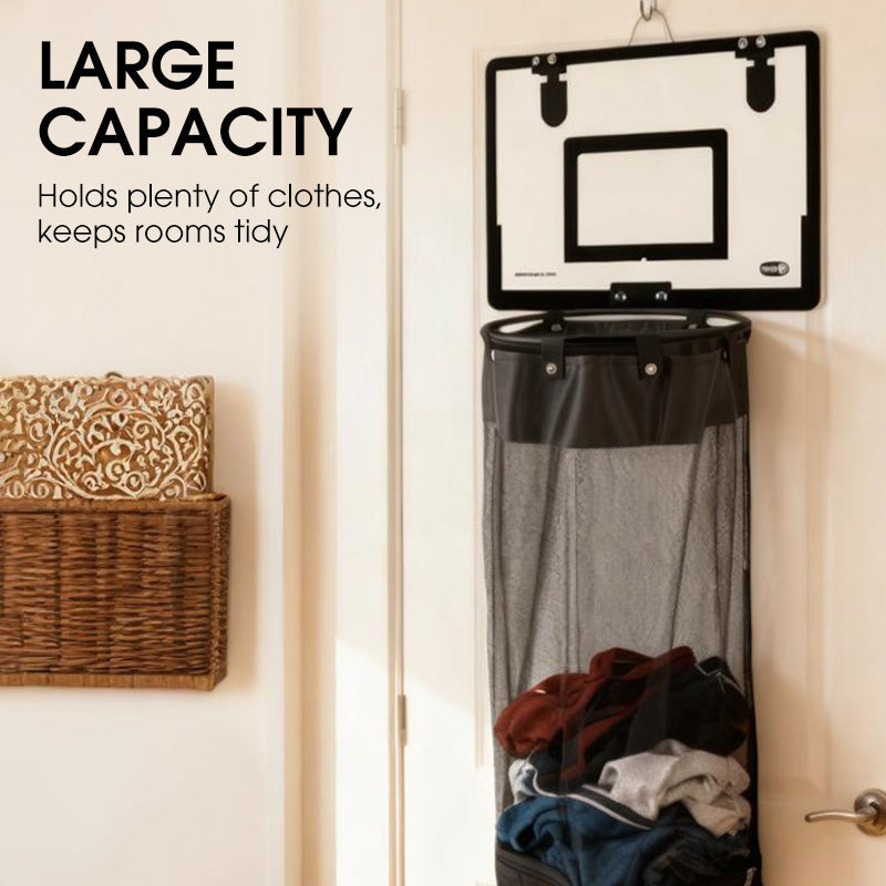 🧺 Over‑Door Laundry Basket – Basketball net, acrylic & no‑drill ✨