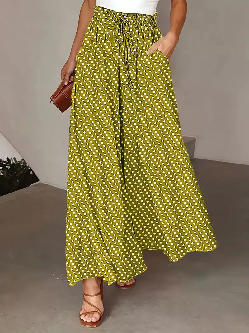 👖 50% OFF NOW! ✨ Solid-Color Wide-Leg High-Waisted Pants – Cotton Blend, Loose Fit & Adjustable Drawstring 🌿