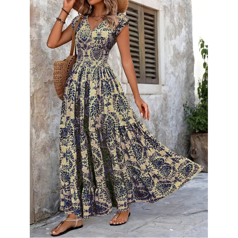 🏖️ Versatile Floral Maxi Dress — Perfect for Holidays, Weddings & Summer Days