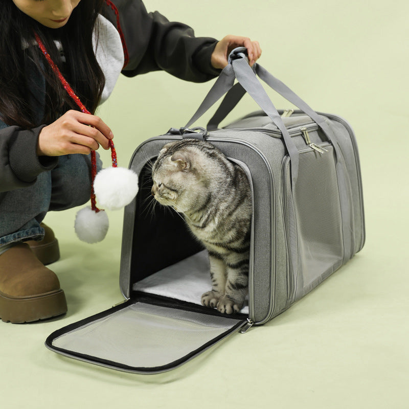 Large Foldable Mesh Cat Carrier Bag