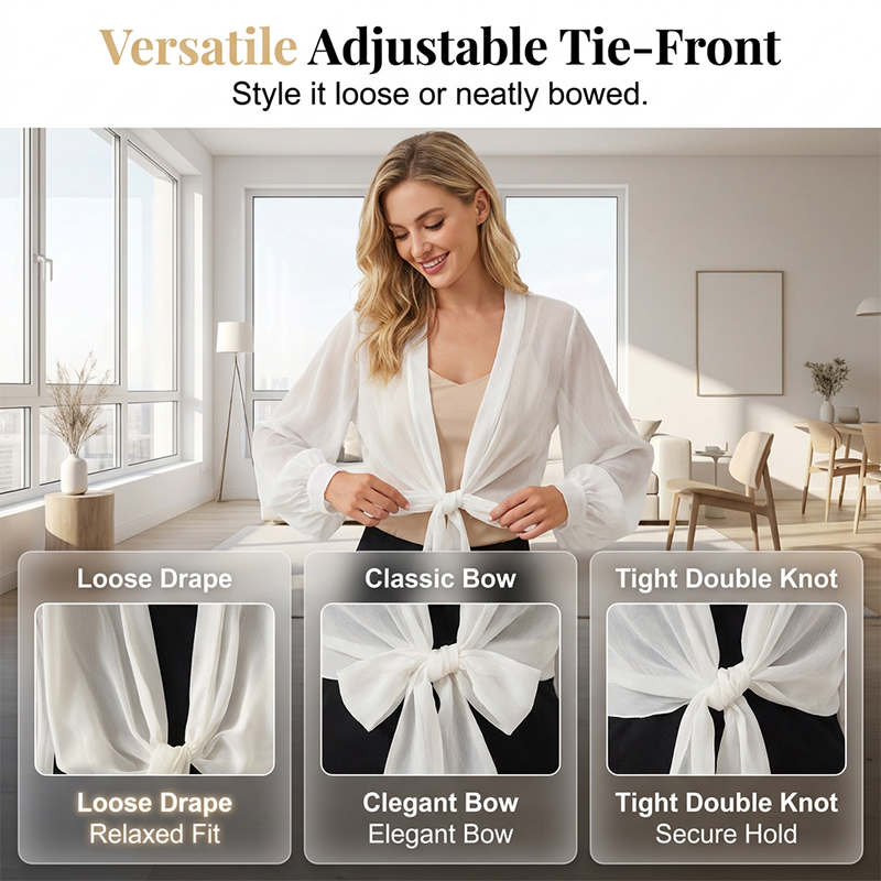 🏖️ Lightweight Summer Cover-Up Cardigan — Open Front Chiffon Top for Holiday, Travel & Everyday