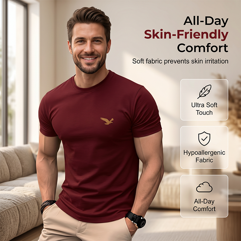 📢📢50% OFF !! ⏰Men's Classic Slim Fit Crew Neck T-Shirt