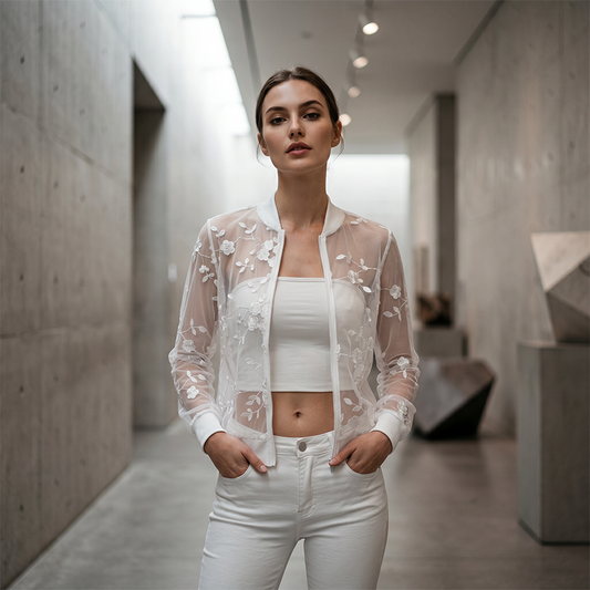 🌸 LIMITED-TIME 50% OFF! ⏰✨ Women's Summer Floral Sheer Mesh Jacket – Lightweight, Breathable & Perfect for Layering Over Swimwear & Summer Outfits 🌿