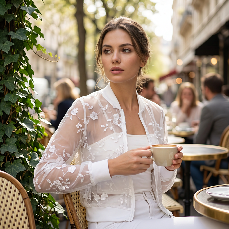 🌸 LIMITED-TIME 50% OFF! ⏰✨ Women's Summer Floral Sheer Mesh Jacket – Lightweight, Breathable & Perfect for Layering Over Swimwear & Summer Outfits 🌿