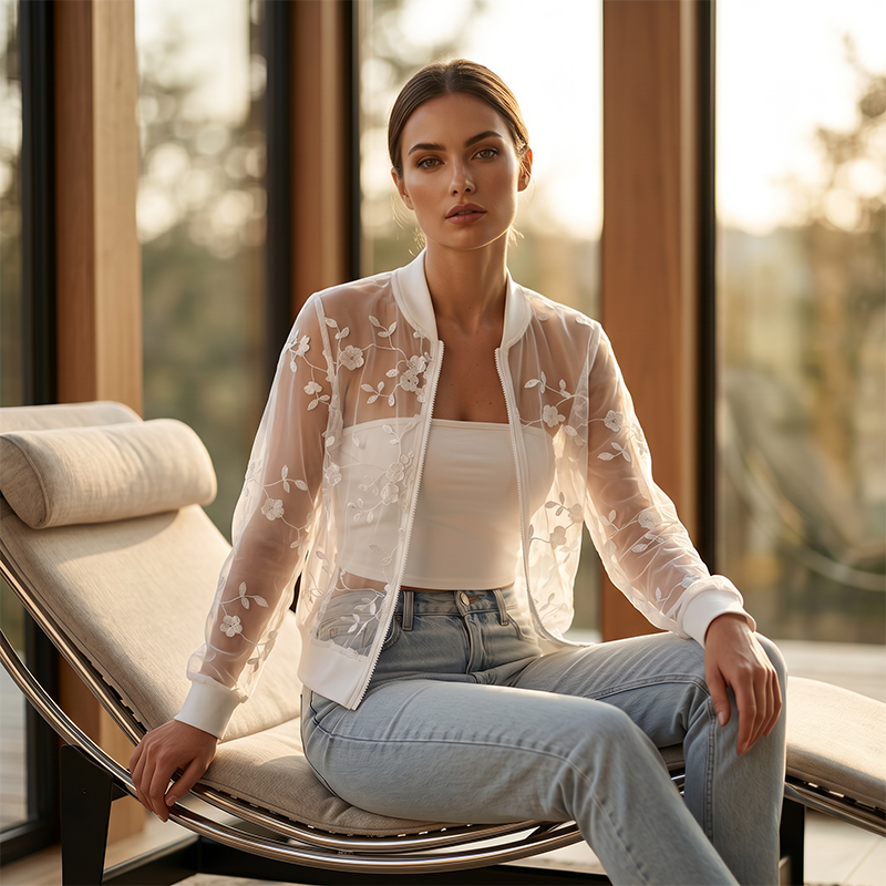 🌸 LIMITED-TIME 50% OFF! ⏰✨ Women's Summer Floral Sheer Mesh Jacket – Lightweight, Breathable & Perfect for Layering Over Swimwear & Summer Outfits 🌿