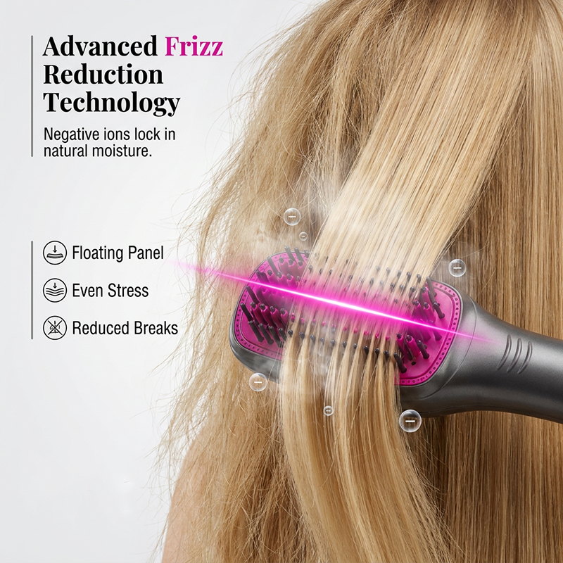 💇‍♀️ Professional 3-in-1 Hot Air Brush – Dry, Detangle & Volumize in One Step ✨